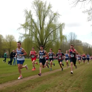 Bellarmine Cross Country athletes competing at the Swags Louisville XC Classic.