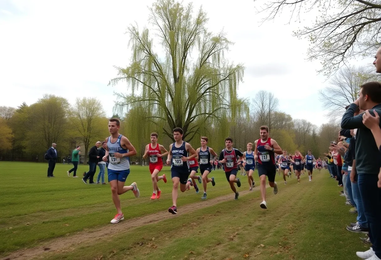Bellarmine Cross Country athletes competing at the Swags Louisville XC Classic.