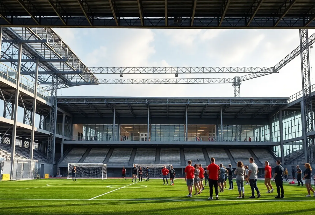 Construction of Bellarmine University athletic facilities