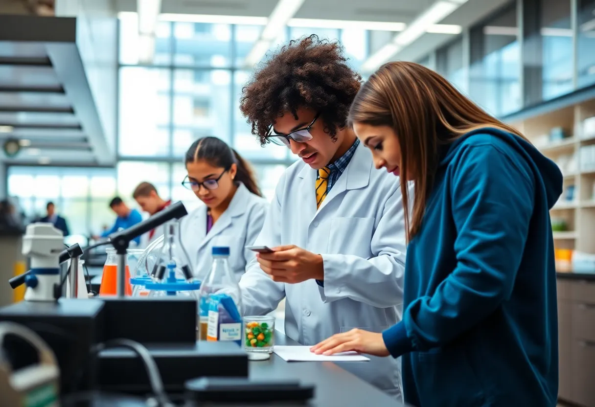 Students participating in STEM activities at Bellarmine University