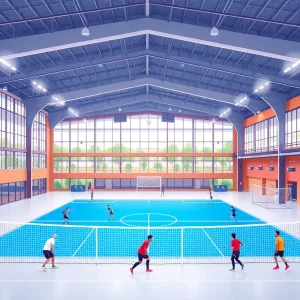 Illustration of Bellarmine University sports complex design