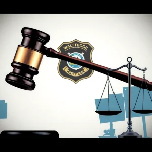 Symbolic representation of police accountability in the Breonna Taylor case.