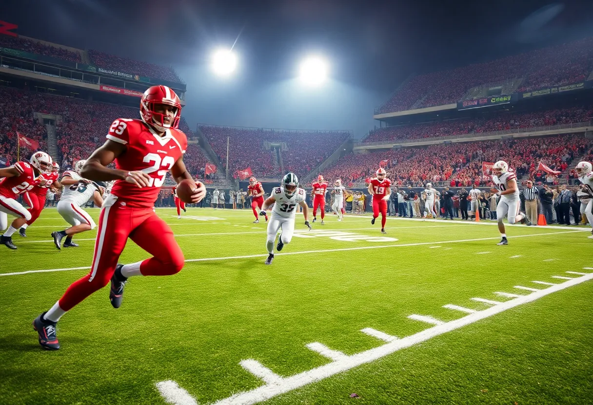 Exciting moment from the Louisville Cardinals and Virginia Cavaliers college football game in overtime.