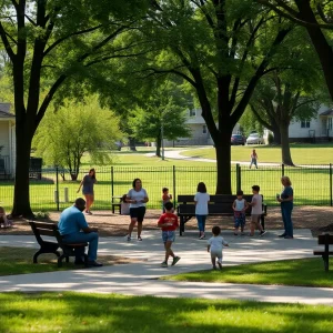 Community park in Chickasaw neighborhood, Louisville