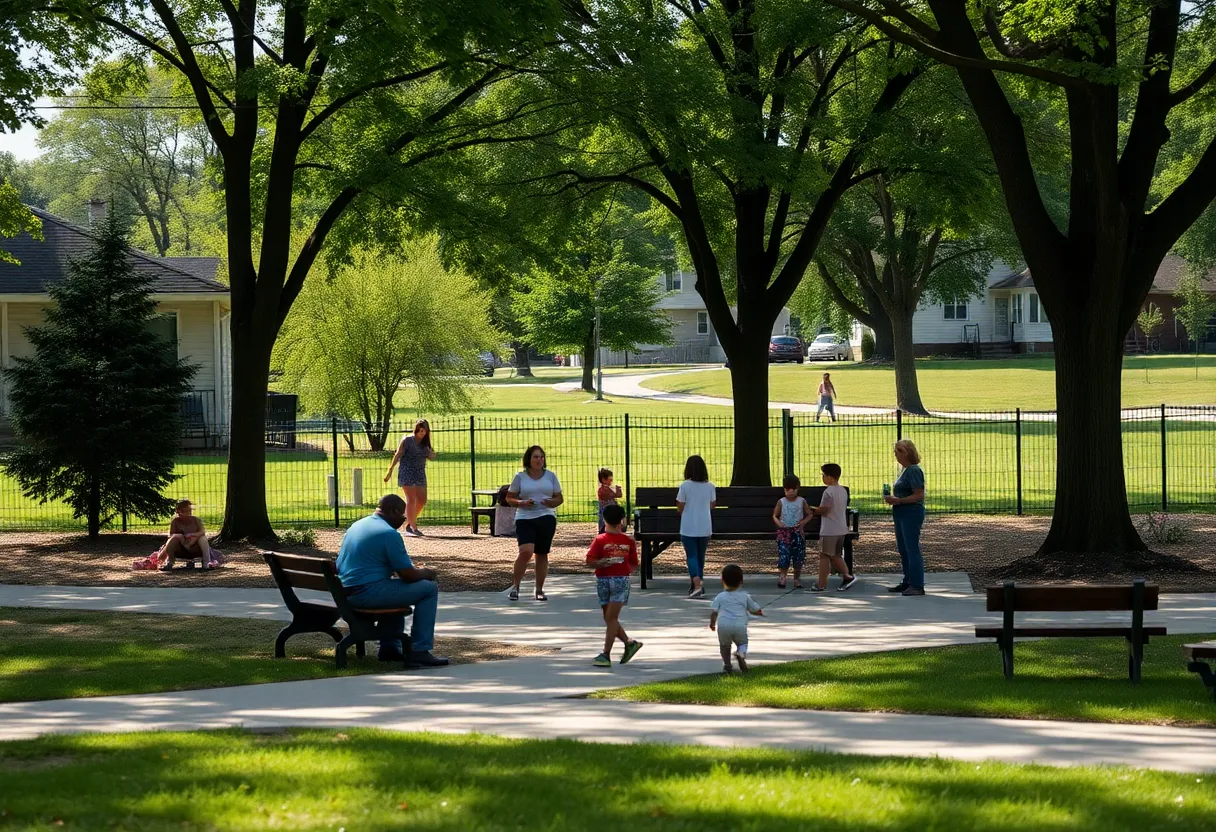 Community park in Chickasaw neighborhood, Louisville