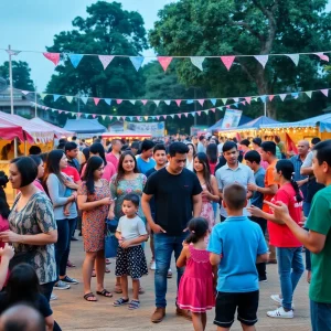 Families engaging in a community festival at the Muhammad Ali Center