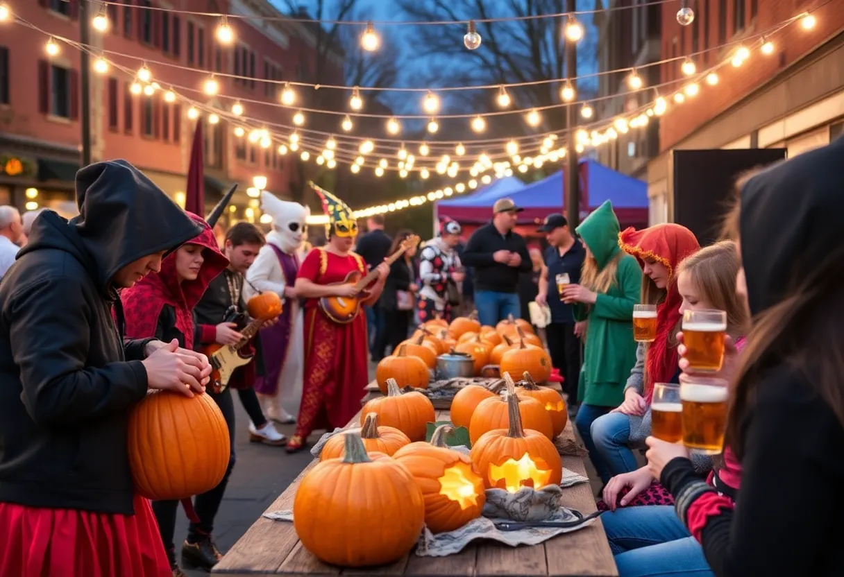 Costumed attendees at the Hal-LOU-ween event in Louisville
