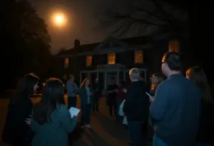 Visitors engage in a haunted tour at Waverly Hills Sanatorium