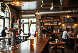 Interior of Hi-Wire Brewing's Phoenix Hill Taproom
