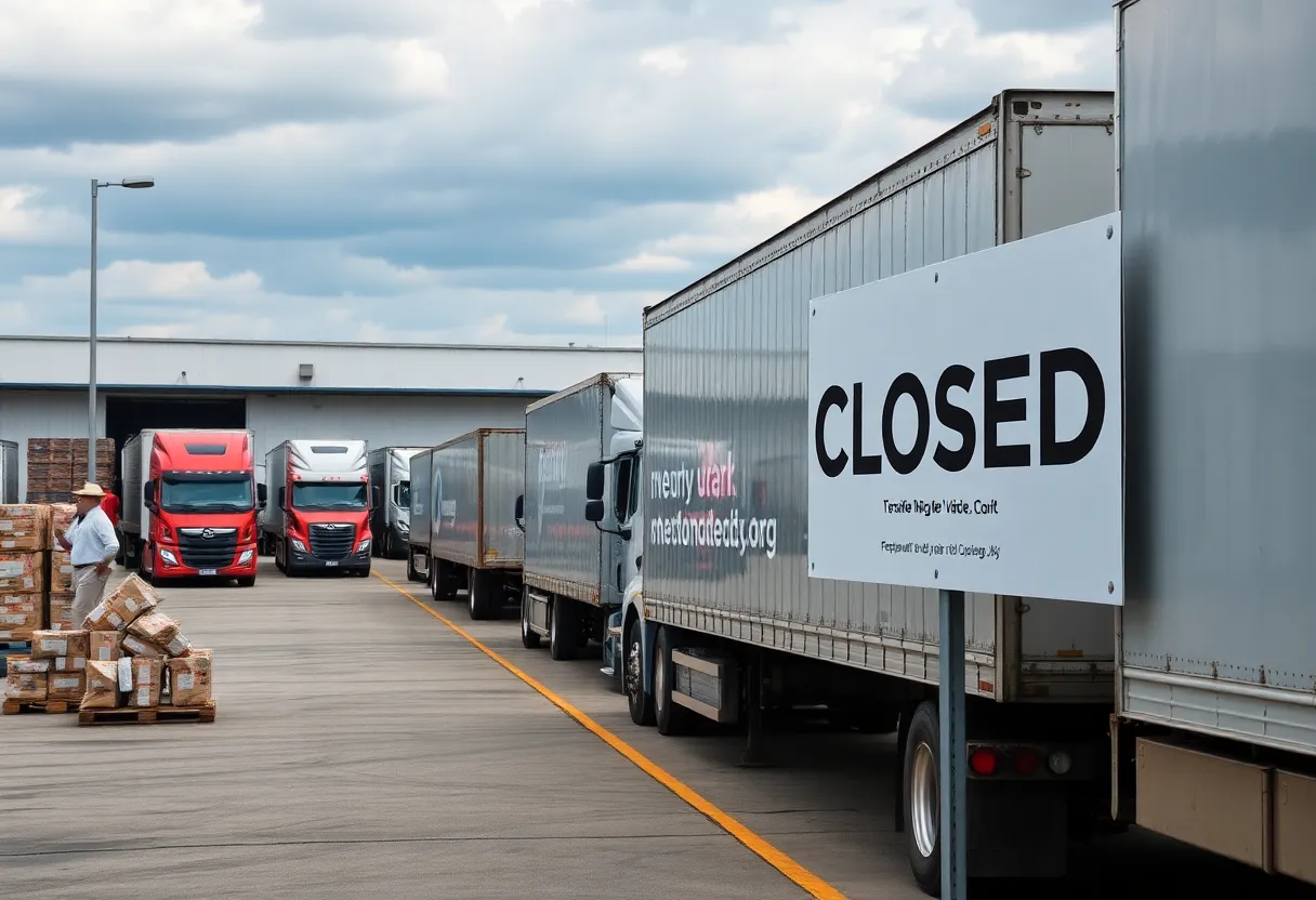 Logistics facility in Shepherdsville, KY, indicating closure
