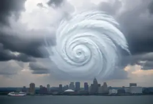 Category 3 Hurricane Melissa impacting the north Caribbean