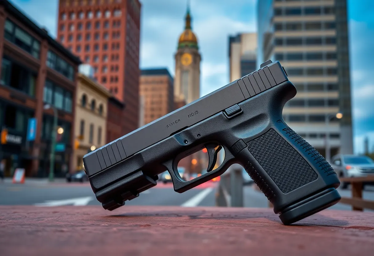 Illustration of illegal Glock switches in an urban setting