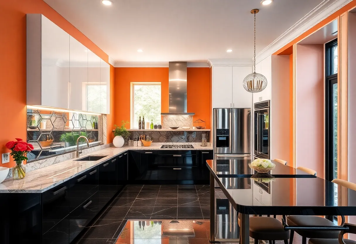 Luxurious kitchen with modern appliances and elegant design