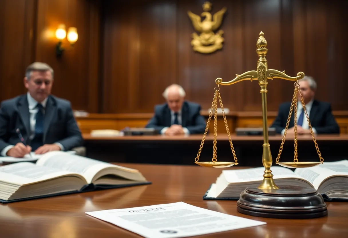 Courtroom focused on gun ownership legal discussions