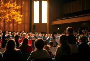 Choral ensemble performing at Kentucky Just Us concert