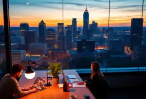 Louisville city skyline showcasing startup growth in tech and biotech.