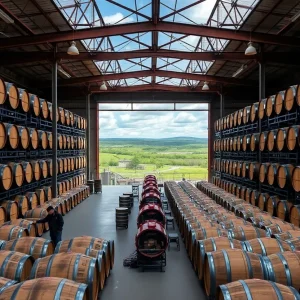 New barrel-aging warehouse at Maker's Mark distillery in Louisville