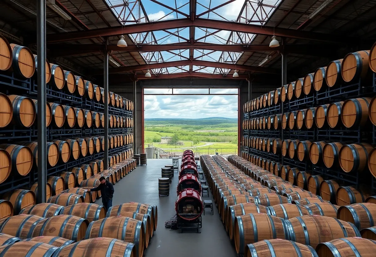 New barrel-aging warehouse at Maker's Mark distillery in Louisville