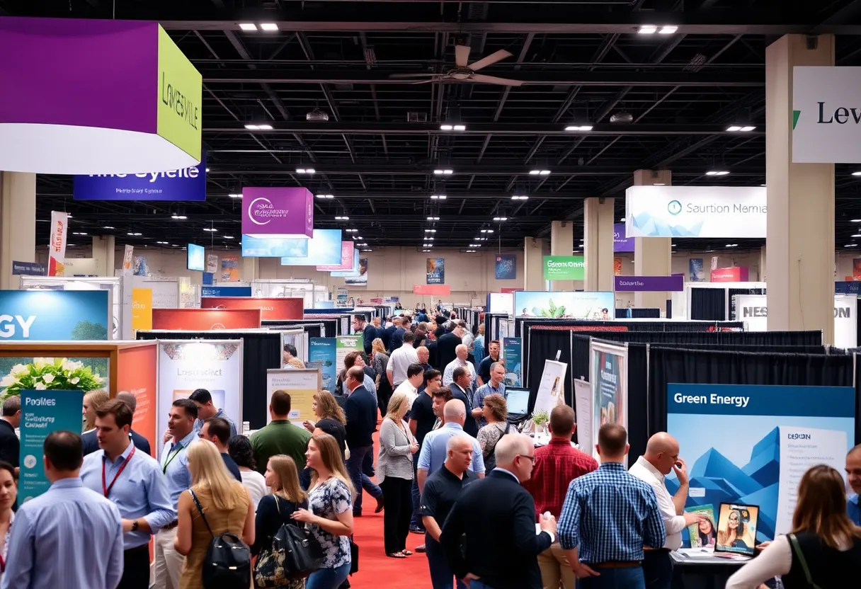 Louisville Business Expo with exhibitors and attendees