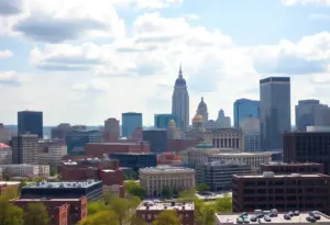 Skyline of Louisville, Kentucky representing economic growth