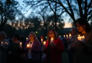 Candlelight vigil for domestic violence victims in Louisville
