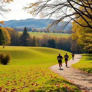 Runners competing in the Louisville Classic Cross Country Meet