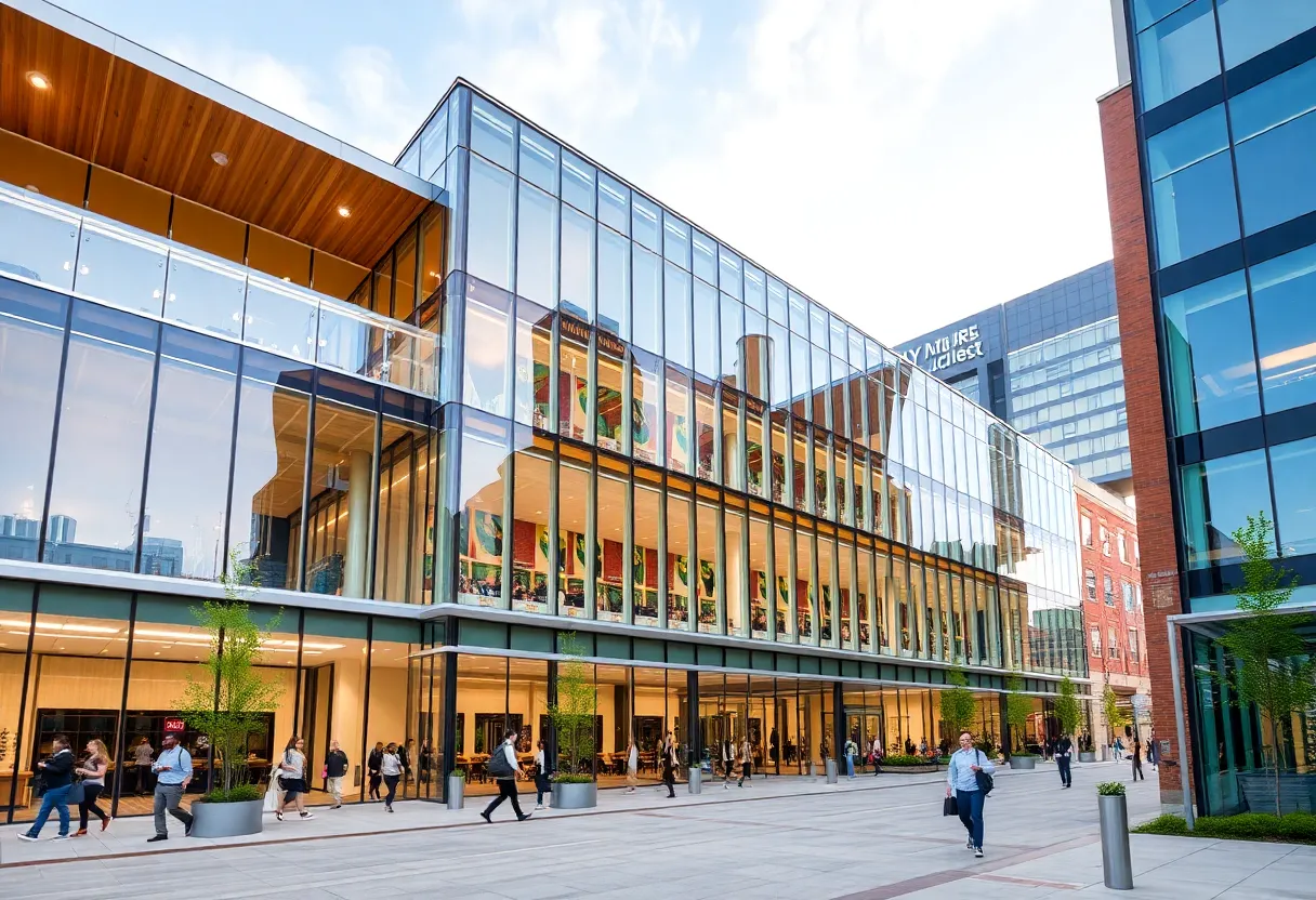 Modern commercial building in Louisville's real estate market