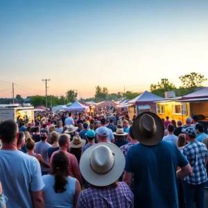 Crowd enjoying a country music concert in Louisville