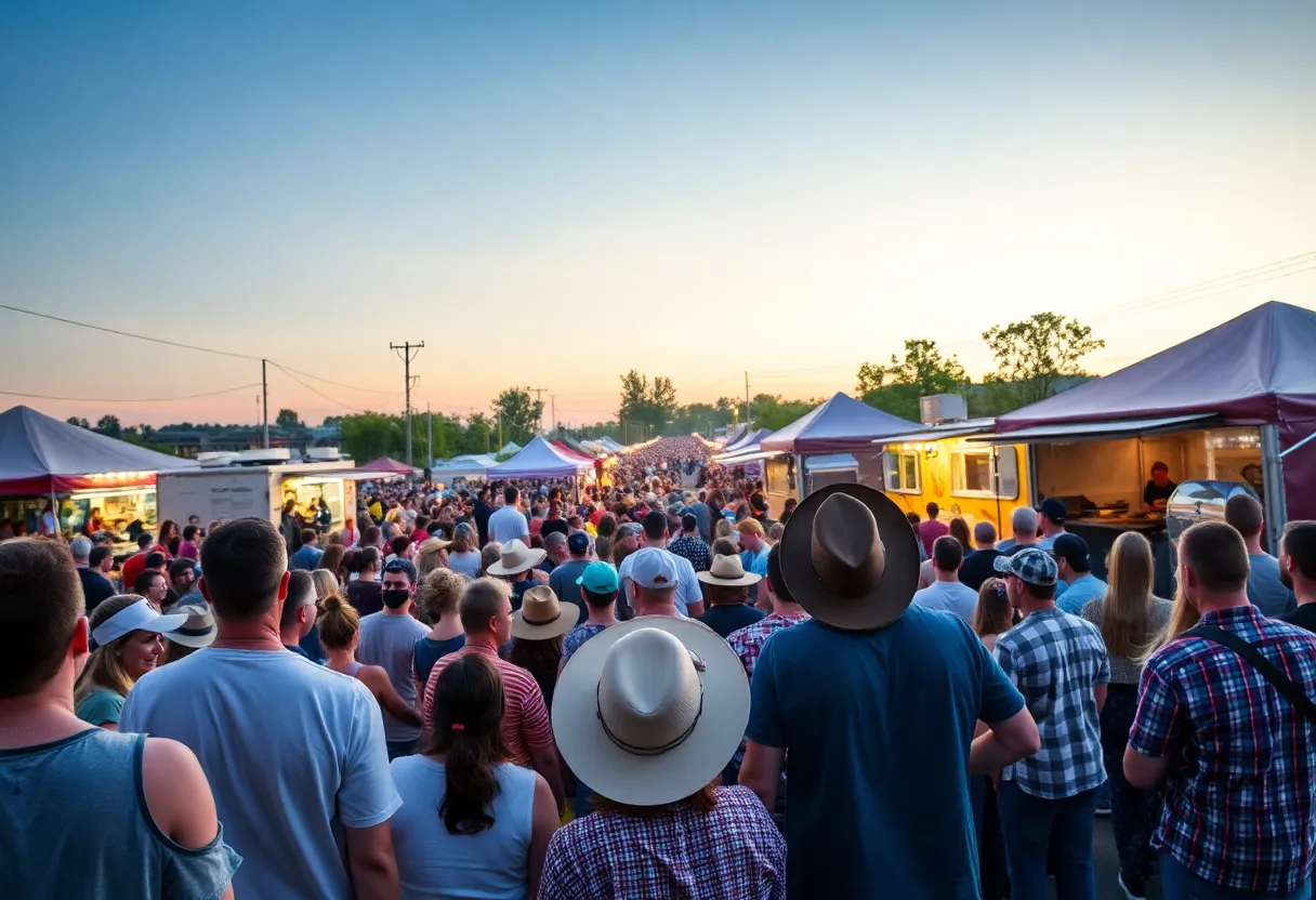 Crowd enjoying a country music concert in Louisville