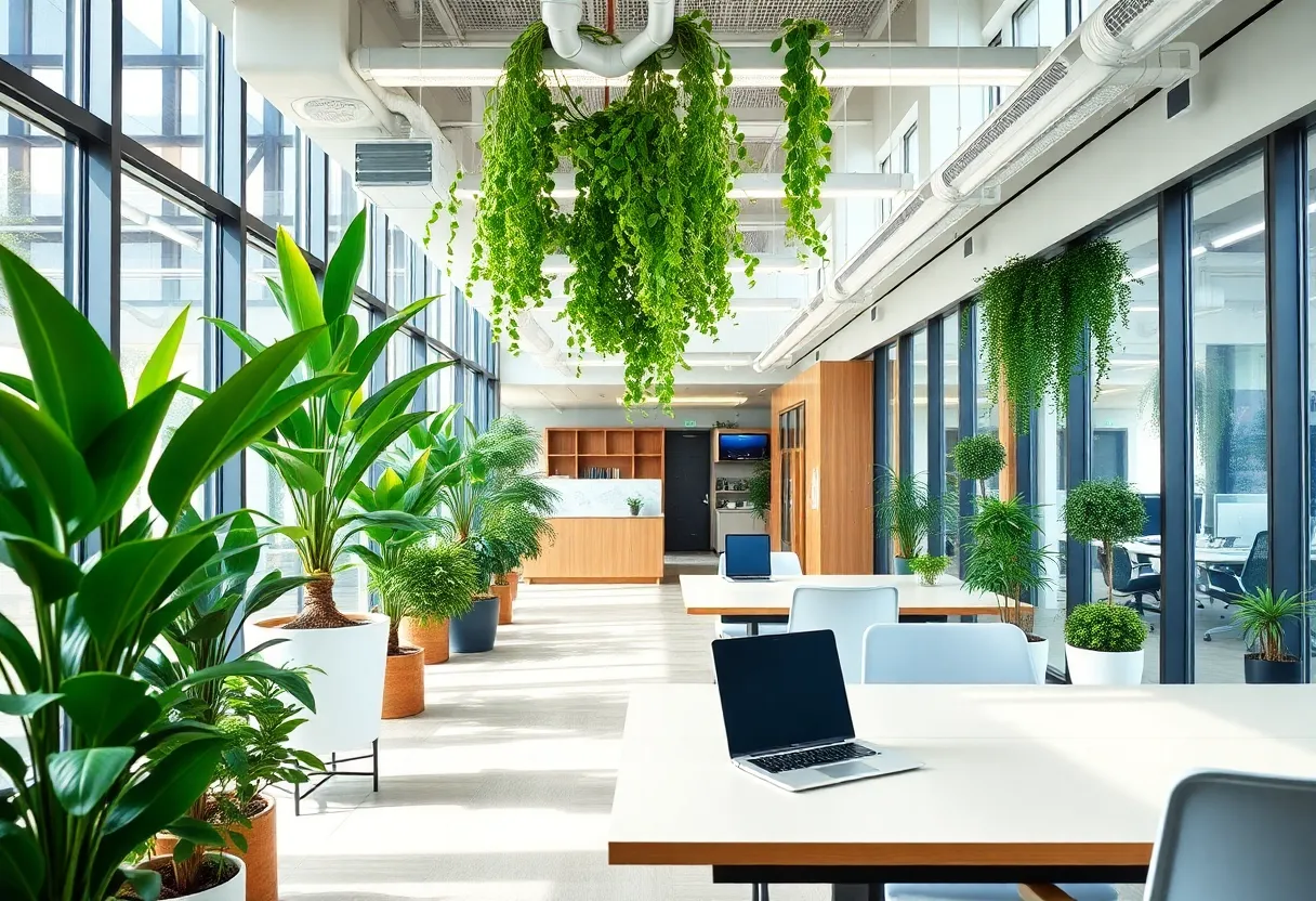 Interior of a sustainable financial office in Louisville
