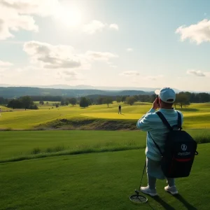 Golfers participating in a charity event at Oxmoor Valley in Louisville