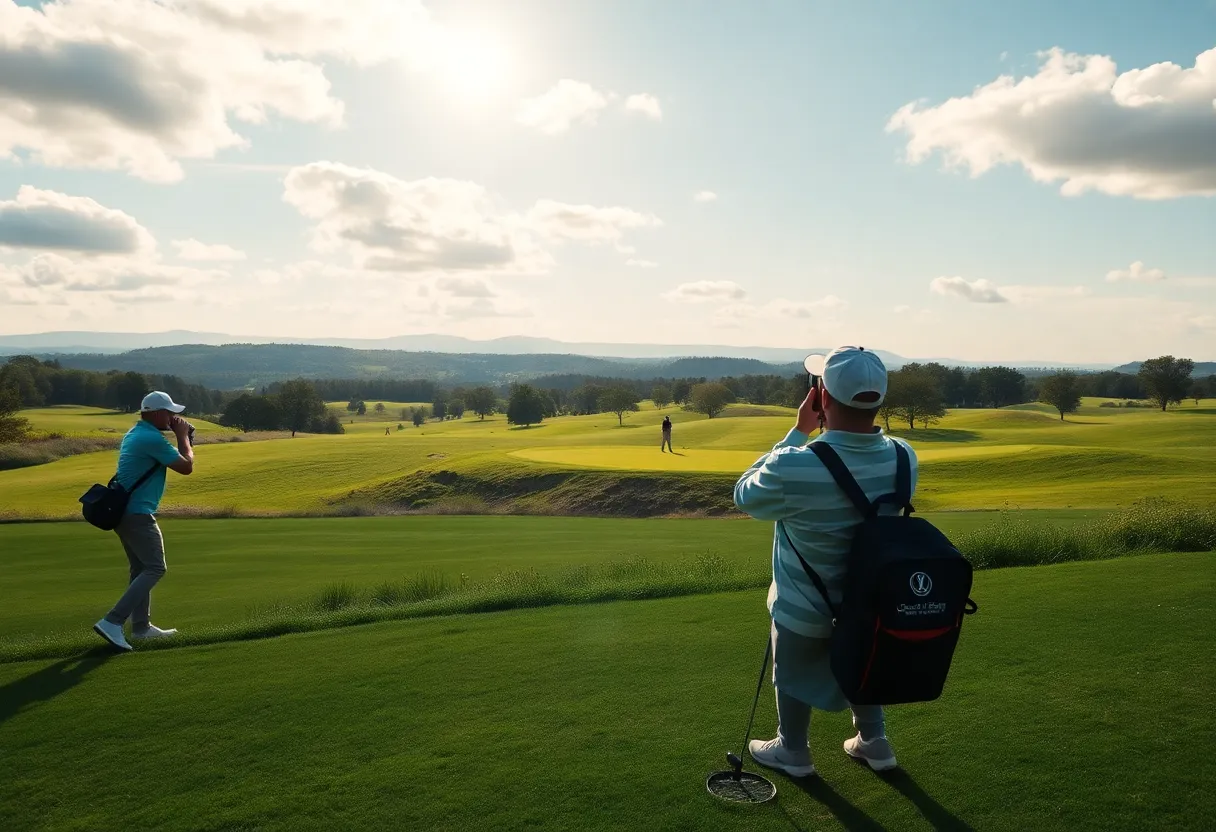 Golfers participating in a charity event at Oxmoor Valley in Louisville