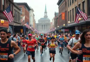 Runners participating in the Urban Bourbon Half Marathon in Louisville.