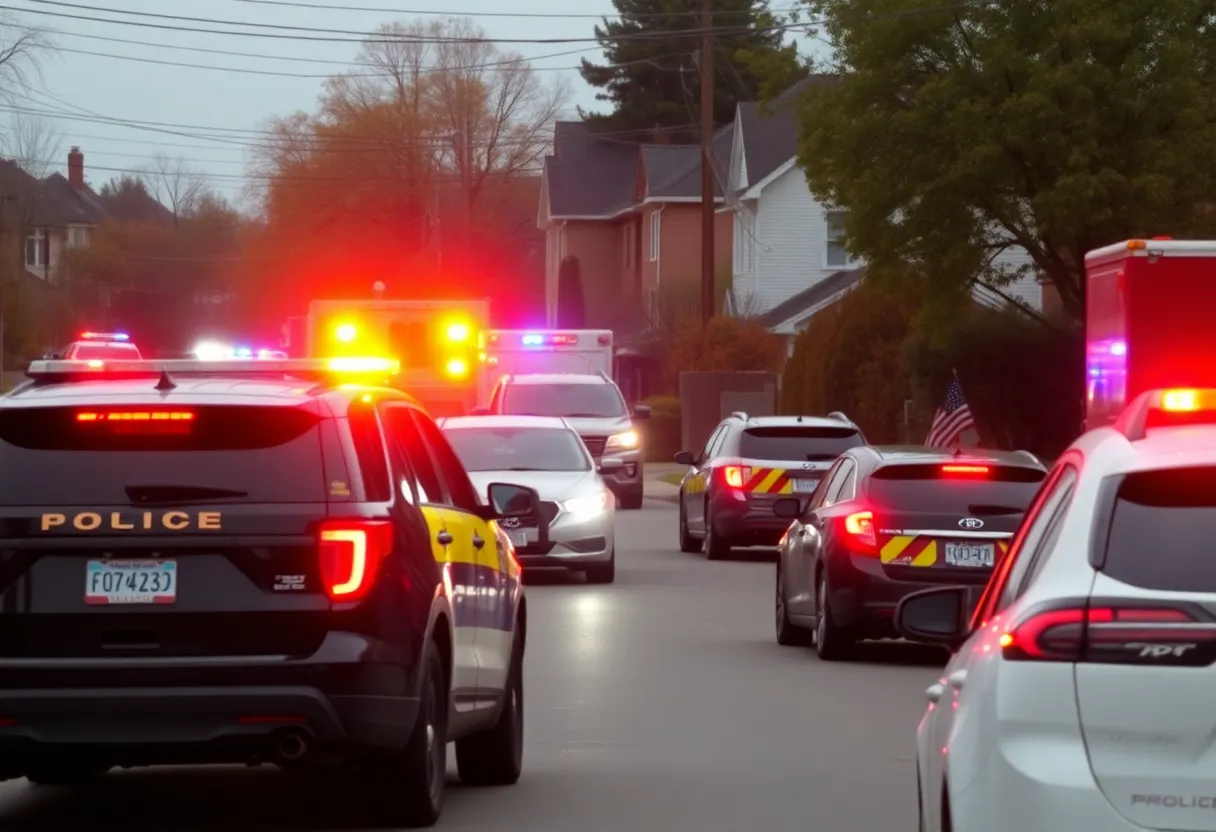 Louisville police officers responding to a shooting incident in Newburg neighborhood