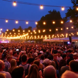 Crowd enjoying the Raise the Barn concert in Louisville