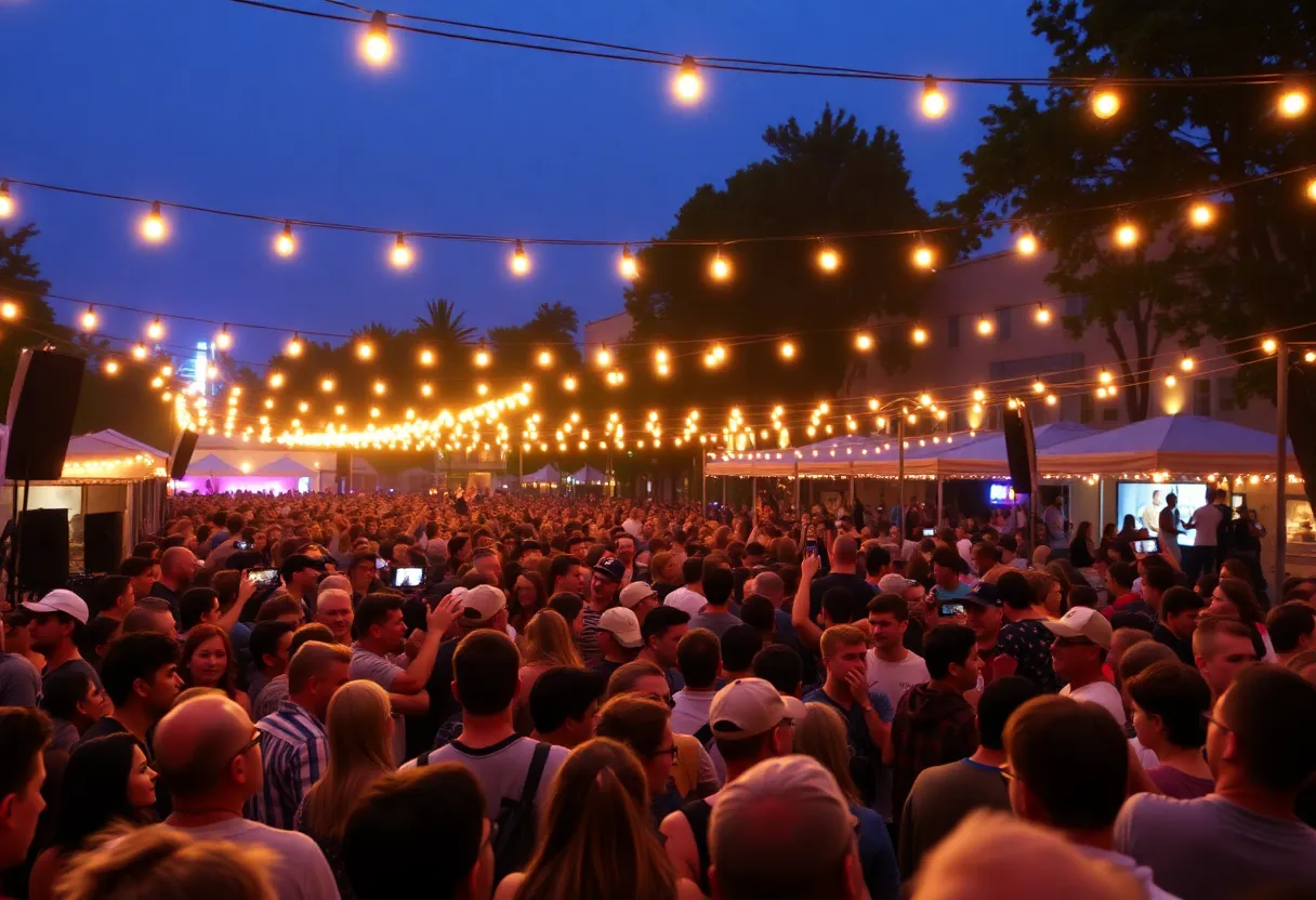 Crowd enjoying the Raise the Barn concert in Louisville