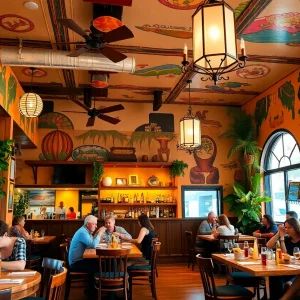 Interior of a Louisville restaurant showcasing fusion cuisine