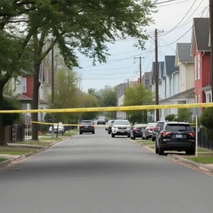 Police tape at a crime scene in Louisville's Southside neighborhood