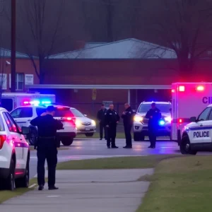 Police response to a high school threat in Louisville