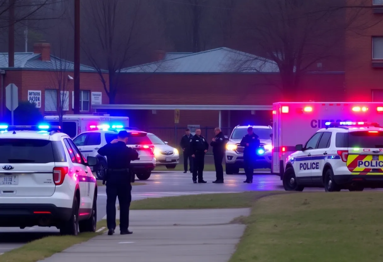 Police response to a high school threat in Louisville