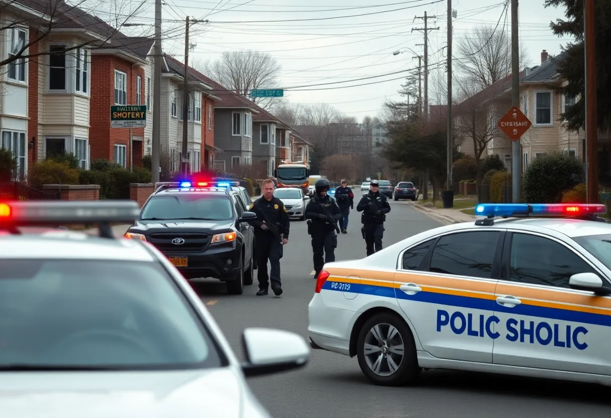 Police responding to a bomb threat incident in Louisville