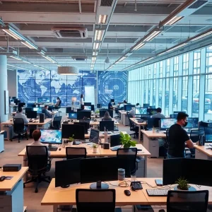 Modern office space representing technology and innovation in Louisville.