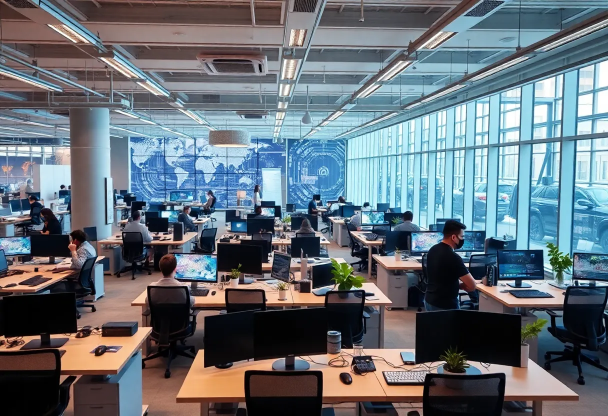 Modern office space representing technology and innovation in Louisville.