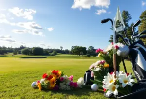 Golf course memorial tribute