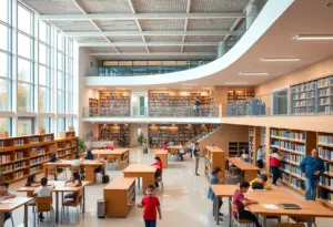 Exterior view of the newly expanded Meredith-Dunn School in Louisville