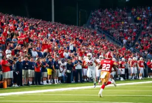 Miami Hurricanes football team celebrating victory