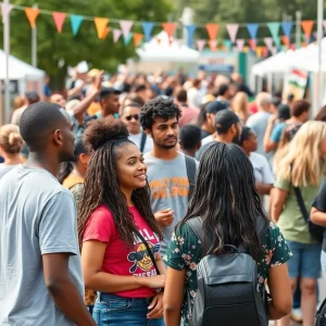Community members enjoying the Muhammad Ali Legacy Festival in Louisville.