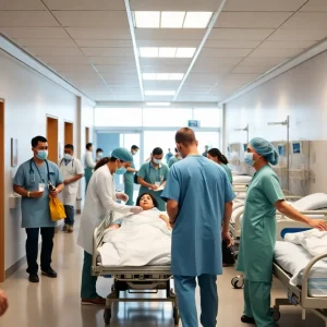 Norton Healthcare facility with happy patients and healthcare professionals