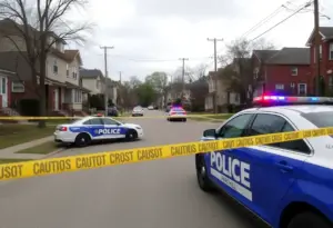 Police presence at the shooting scene in Park Hill neighborhood