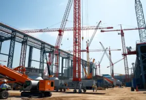 Construction site at Process Machinery expansion in Shelbyville, KY